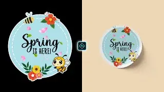 Spring Sticker Design for Redbubble in Photoshop Tutorial