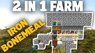 Automatic Iron & BoneMeal Farm Tutorial in Minecraft Bedrock 1.19