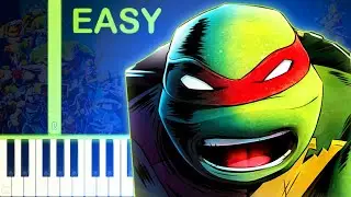 TMNT LEGENDS THEME - EASY Piano Tutorial
