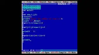 Draw Pyramid Pattern in Turbo C | #shorts #coding #clanguage