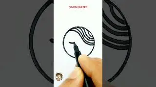 How to draw boy face from circle | b6 Arts for kids