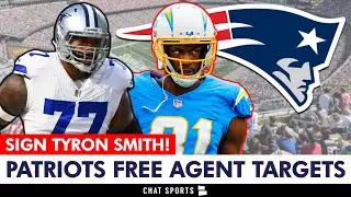 NEW Patriots NFL Free Agent Targets Ft. Tyron Smith & Mike Williams + Patriots Free Agency Tracker