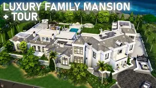 Luxury Celebrity Family Mansion + Tour | Sims 4 Speed Build No CC | 2000 Subscriber SPECIAL