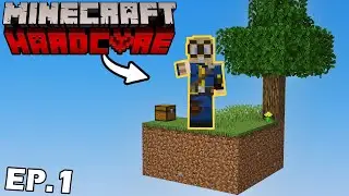 I Tried Minecraft HARDCORE, But On A SKYBLOCK ISLAND [EPISODE 1]