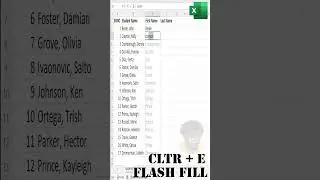 How to use Flash Fill in Excel #shorts