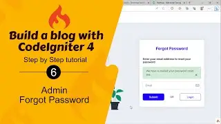 #6. Implementing Admin Forgot Password in CodeIgniter 4