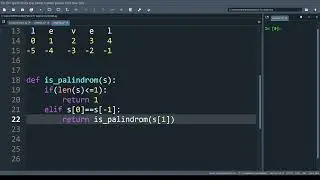 NPTEL joy of computing using python week 7 program  2 | String is palindrome or not using recursion