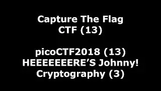 picoCTF2018 nr 13 - video walkthrough of HEEEEEEERE'S Johnny! (using John the Ripper)