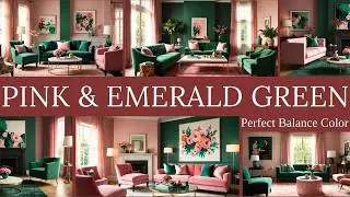 Pink & Emerald Green Living Room Design | The Perfect Balance of Boldness & Elegance