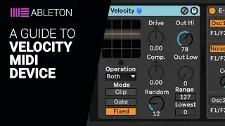 A guide to the Ableton VELOCITY midi device complete tutorial