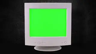 Old Computer CRT Monitor - Green Screen