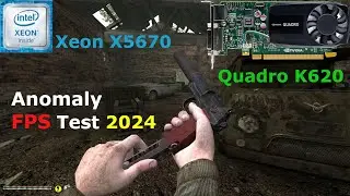 Stalker Anomaly FPS Test Nvidia Quadro K620 & Intel Xeon X5670. DX9 Benchmark Gameplay 2024.