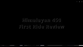 First Ride Review of Himalayan 450 by @riders_capture & @kshitijchari