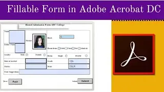 create fillable pdf form in Acrobat pro|How to create Fillable form in Adobe acrobat|fillable pdf