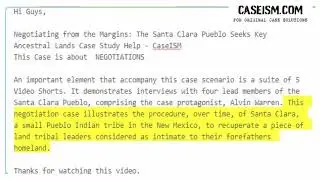 Negotiating from the Margins: The Santa Clara Pueblo Seeks Key Ancestral Lands Case Study Help