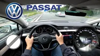 VW Passat B8 2.0 TDI DSG (150HP) | TOP SPEED ON GERMAN NO LIMIT AUTOBAHN | 232km/h