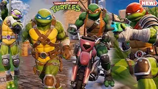 Fortnite Ninja Turtles Skins GAMEPLAY! 🐢 (Donatello, Leonardo, Michelangelo & Raphael)