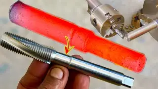 A old baring steel shaft for making hand thread drill tap idea | Thread tap developed amazing video