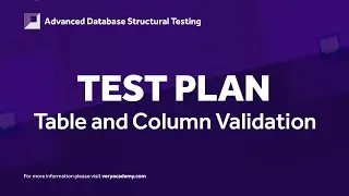 Test Plan - Table and Column Validation Part-1