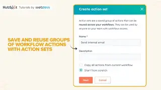 How to Save and reuse groups of workflow actions with Action Sets