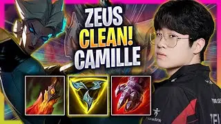 ZEUS IS SUPER CLEAN WITH CAMILLE! - T1 Zeus Plays Camille TOP vs Rumble! | Season 2024