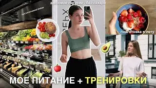 ЧТО Я ЕМ: правильное питание 🥦🥑🍏 мои тренировки | подготовка к лету (рпп, ограничения)