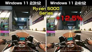 Windows 11 24H2 vs 23H2 Ryzen Zen 3 Ryzen 5700X3D (Ryzen 5000 Series)