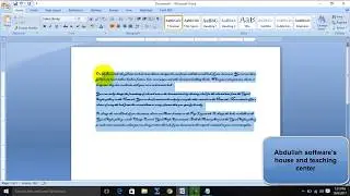 How to bold and style the text in ms word