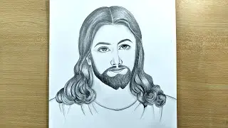 Drawing Lord Jesus / How to draw Lord Jesus - easy pencil sketch