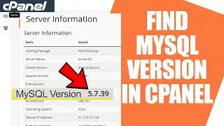 [🔴LIVE] How to find MySQL version through cPanel interface?