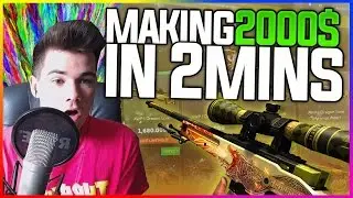 CSGO GAMBLING - MAKING $2000 IN 2 MINUTES!!!