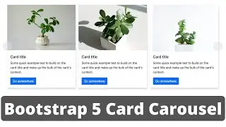 Bootstrap 5 Card Carousel | Multiple items carousel