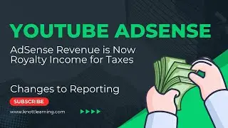 YouTube AdSense Money is Now Royalty Income - Withholding Taxes?