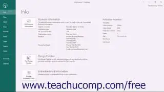 Publisher 2016 Tutorial The Publisher Environment Microsoft Training