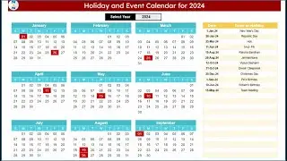 Dynamic Holiday and Event Calendar in Google Sheet | Step by Step tutorial