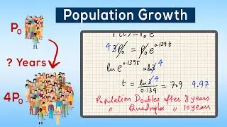 How to Solve Population Growth First Order Differential Equation Modeling Problems