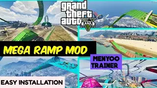 HOW TO INSTALL MEGA RAMP MOD WITH MENYOO TRAINER IN GTA V | Simple & Fast Installation | 2023