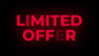 Limited Offer Text Flickering Display Promotional Loop.