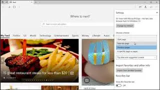 Microsoft Edge - change Start Page and New Tab