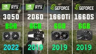 RTX 3050 vs RTX 2060 vs GTX 1660 Ti vs GTX 1660 SUPER Test in 8 Games