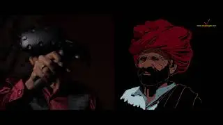 Virtual Reality creation in Tilt Brush: A painting of Indian Farmer by Vinay Hegde Cosmic Splash