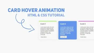 Animated Card Hover Effect Using Css | Css Hover Effects | How to make Card Hover Effect Using Css