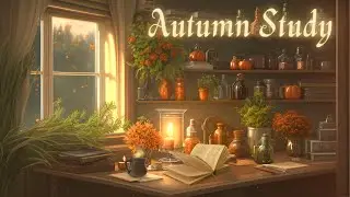 Study with Soft Piano Music (First Half) or ASMR Ambience (Second Half) | Perfect Autumn Study Room