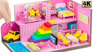 DIY Miniature Cardboard House #346 ❤️ Build Beautiful Miniature Villa with Swimming Pool and Garage
