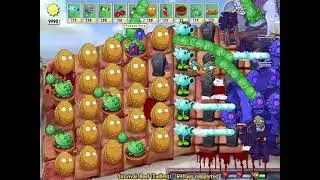 Plants vs. Zombies Lawn of Hell 2.2 - Cabbage & Wall-nut Vs All 99999 Zombies coming out Survival.