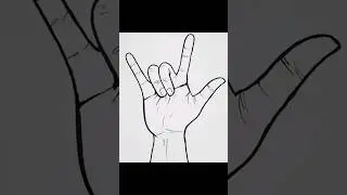 rock and roll hand drawing 🤘 #drawing #ytshorts #trendingshorts