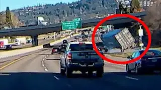 Truck Rollover I-205 Portland Dec 12, 2023