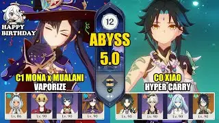 C1 Mona x Mualani Vaporize & C0 Xiao Hyper Carry | Spiral Abyss 5.0 | Genshin Impact 【原神】