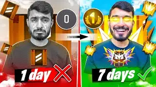 7 Days Continue Play Free Fire😲 For Top 1 In India🥇 | BR Ranked | Hard Challenge EP 8