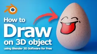 How to draw on a 3D object using Blender | Texture Paint on Material